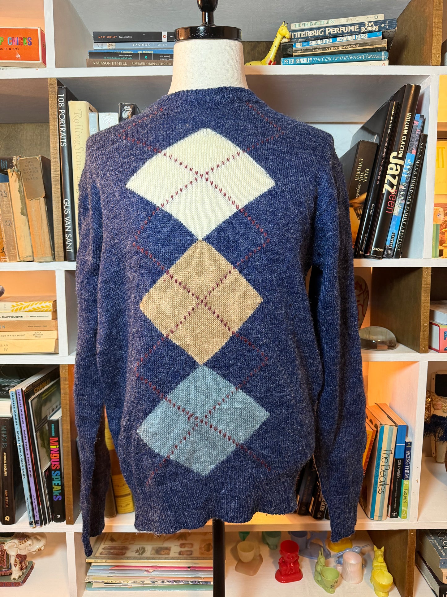 Argyle Printed Pullover