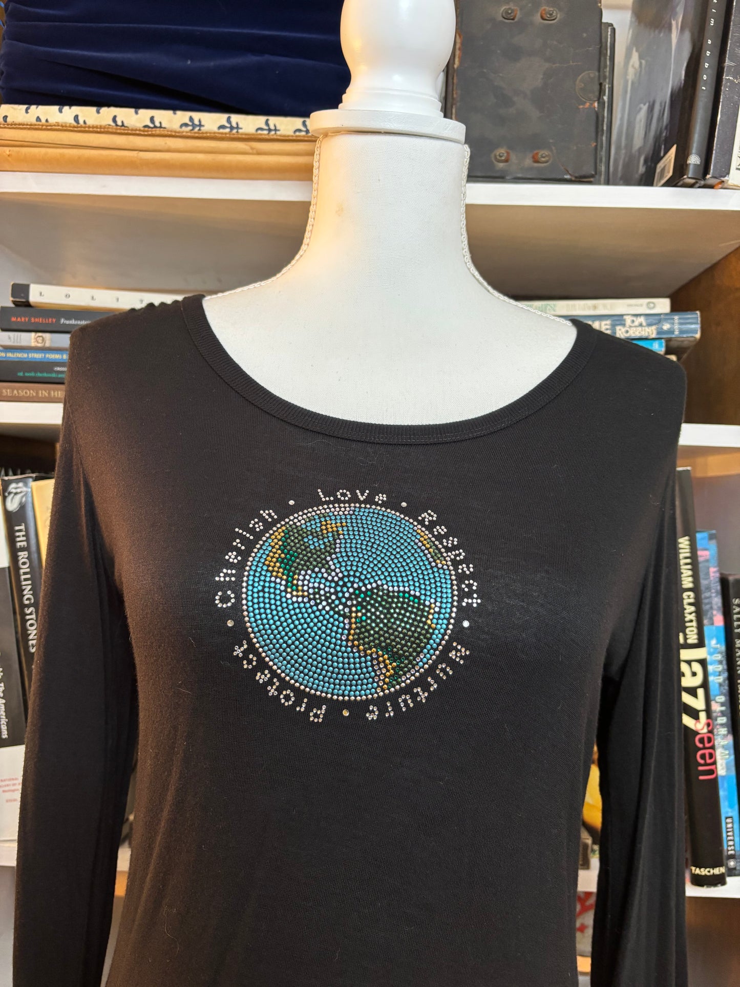 Earth Rhinestone Top