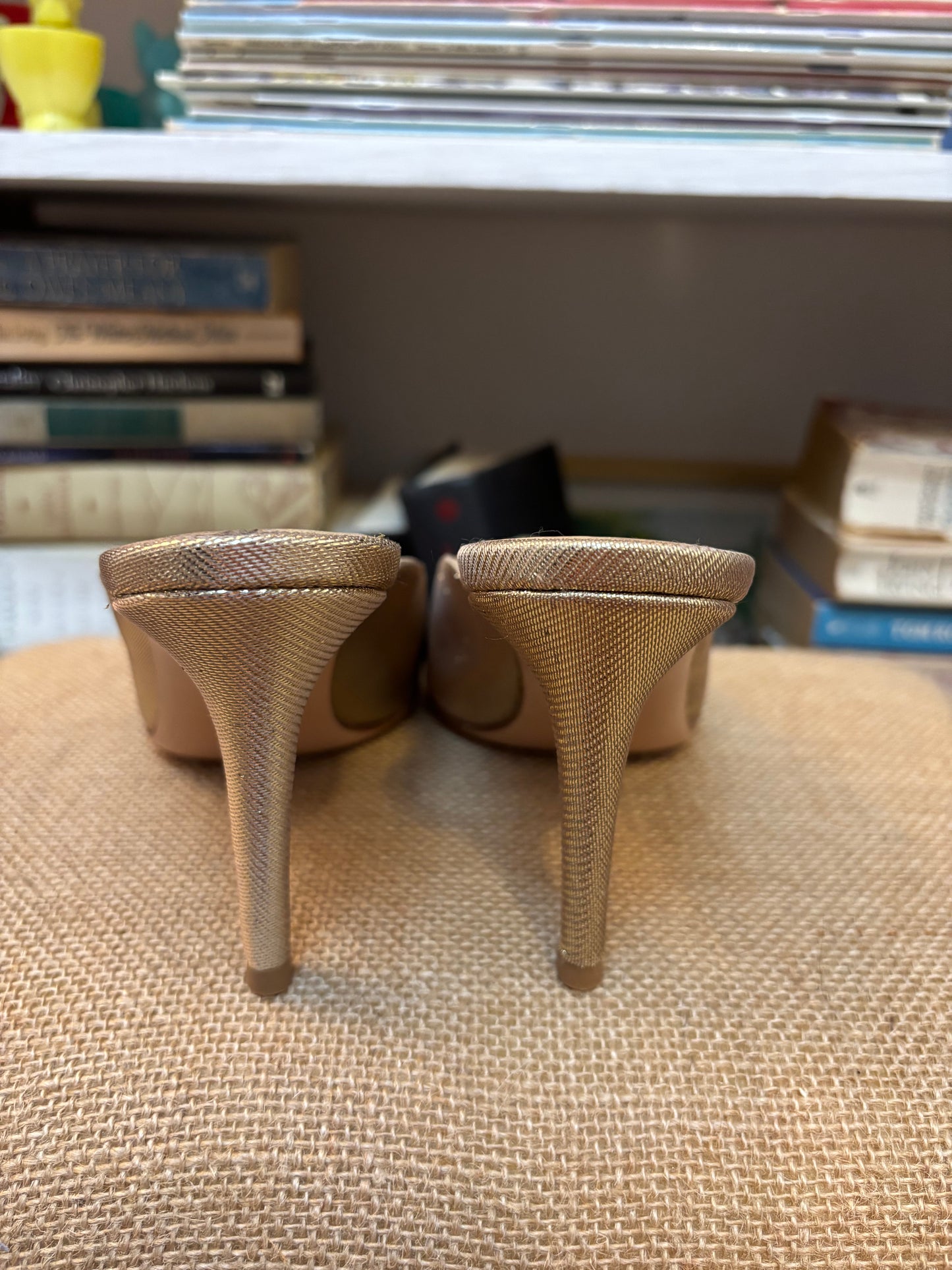 Gianvito Rossi Gold Mules 36.5