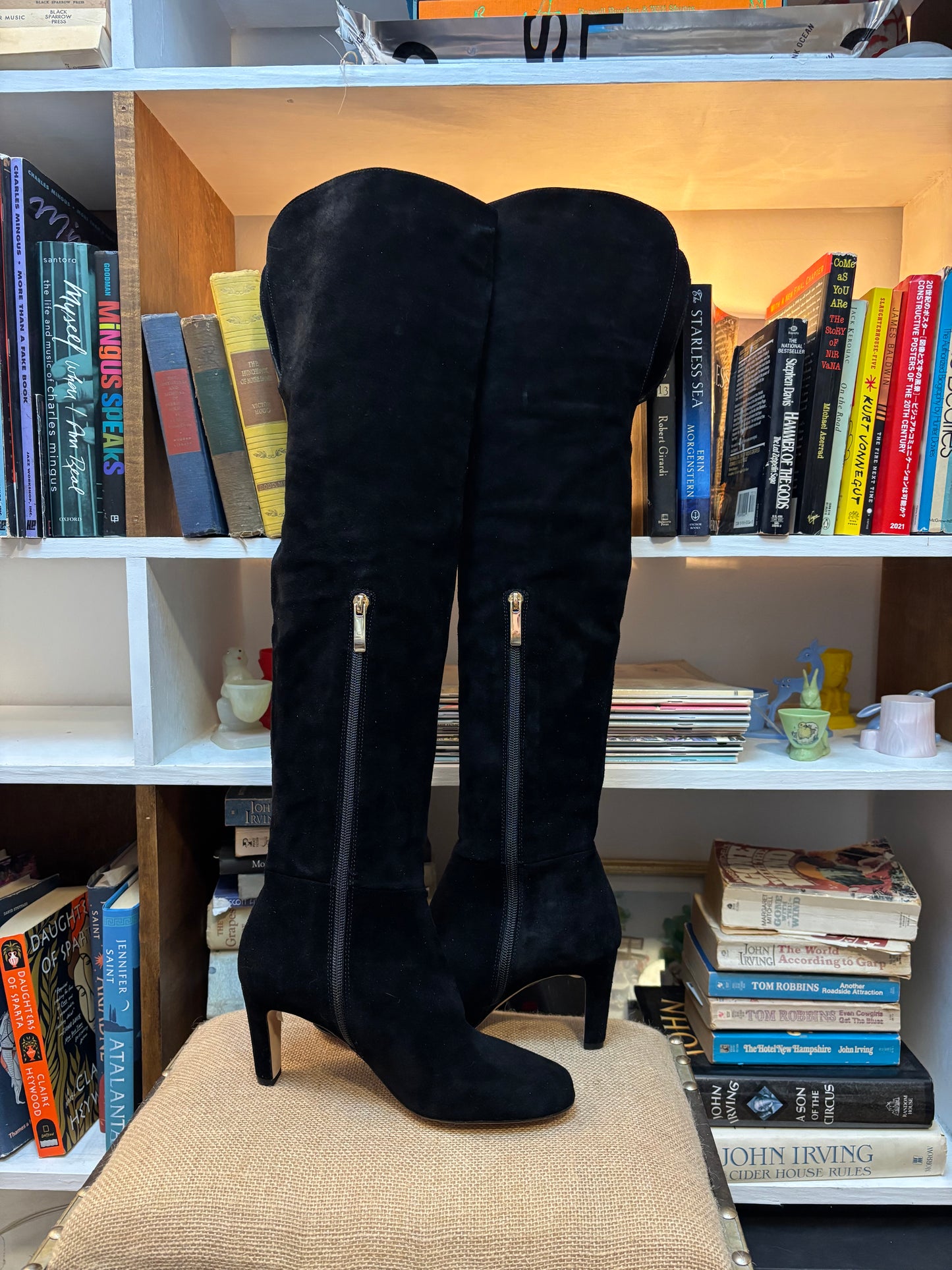L'agence Suede Over The Knee Boots 36
