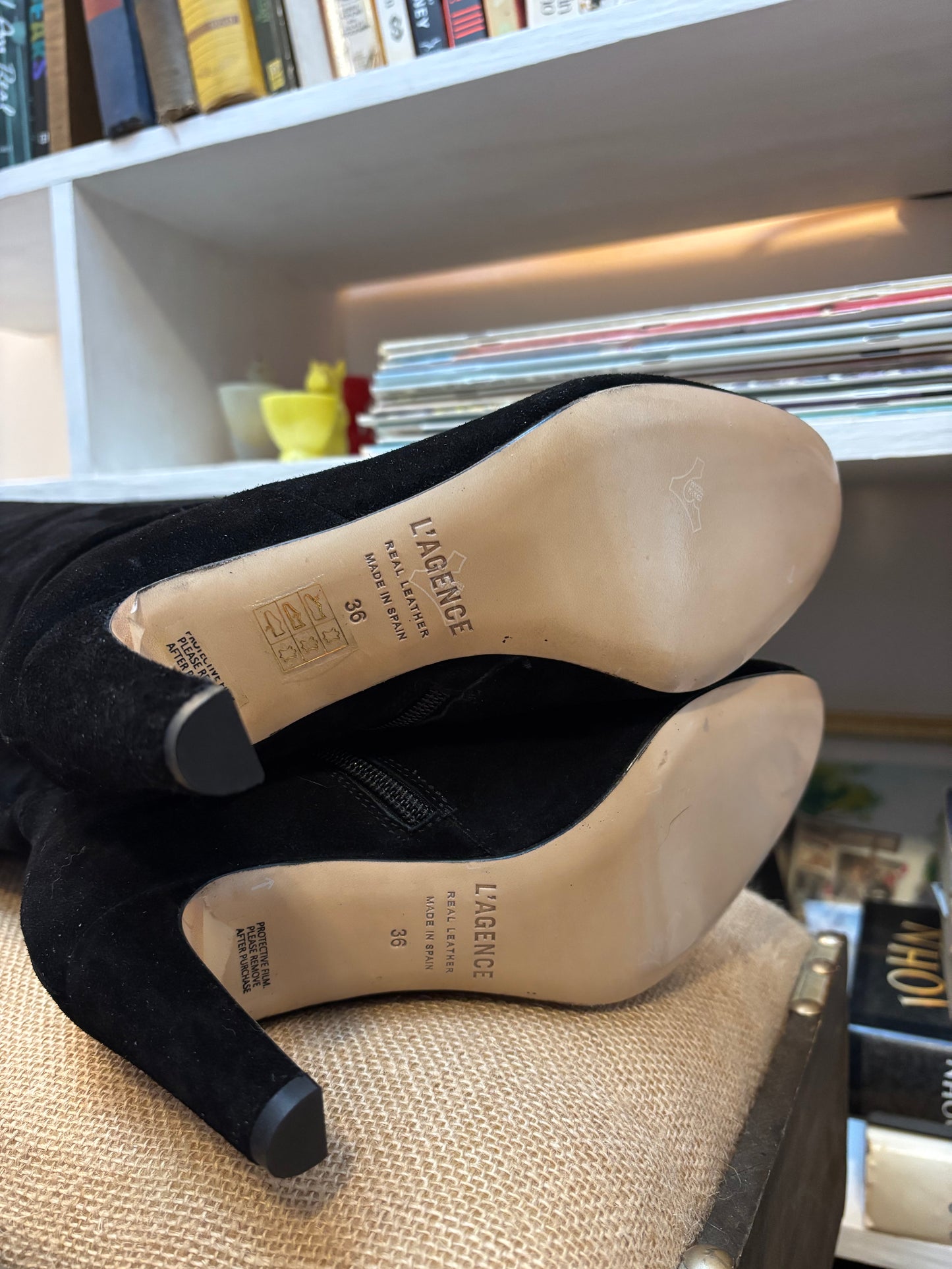 L'agence Suede Over The Knee Boots 36