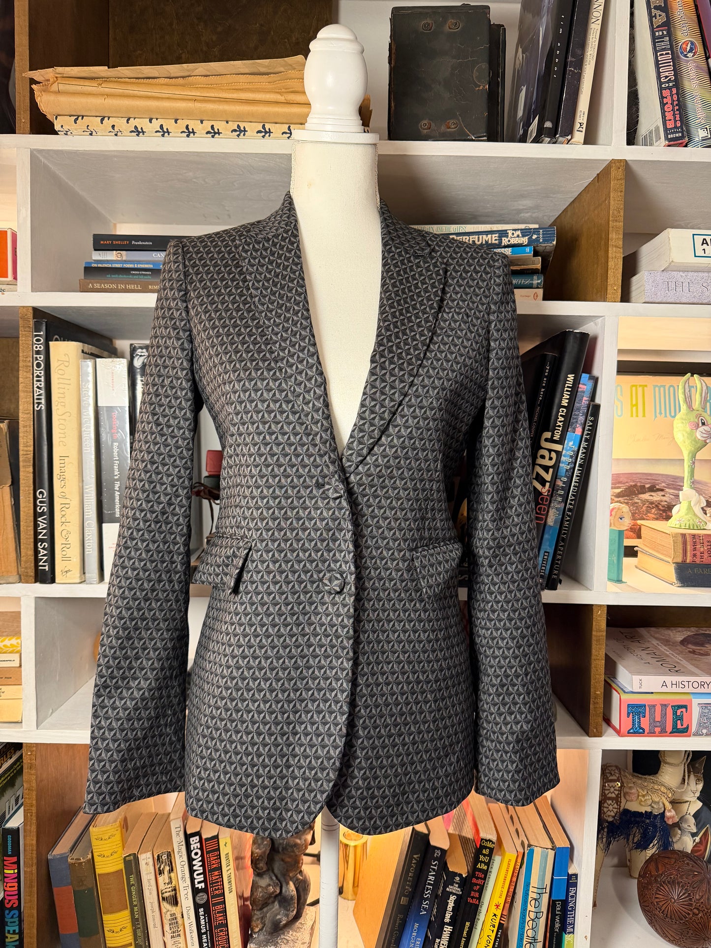 Gucci 2015 Wool Geometric Woven Blazer