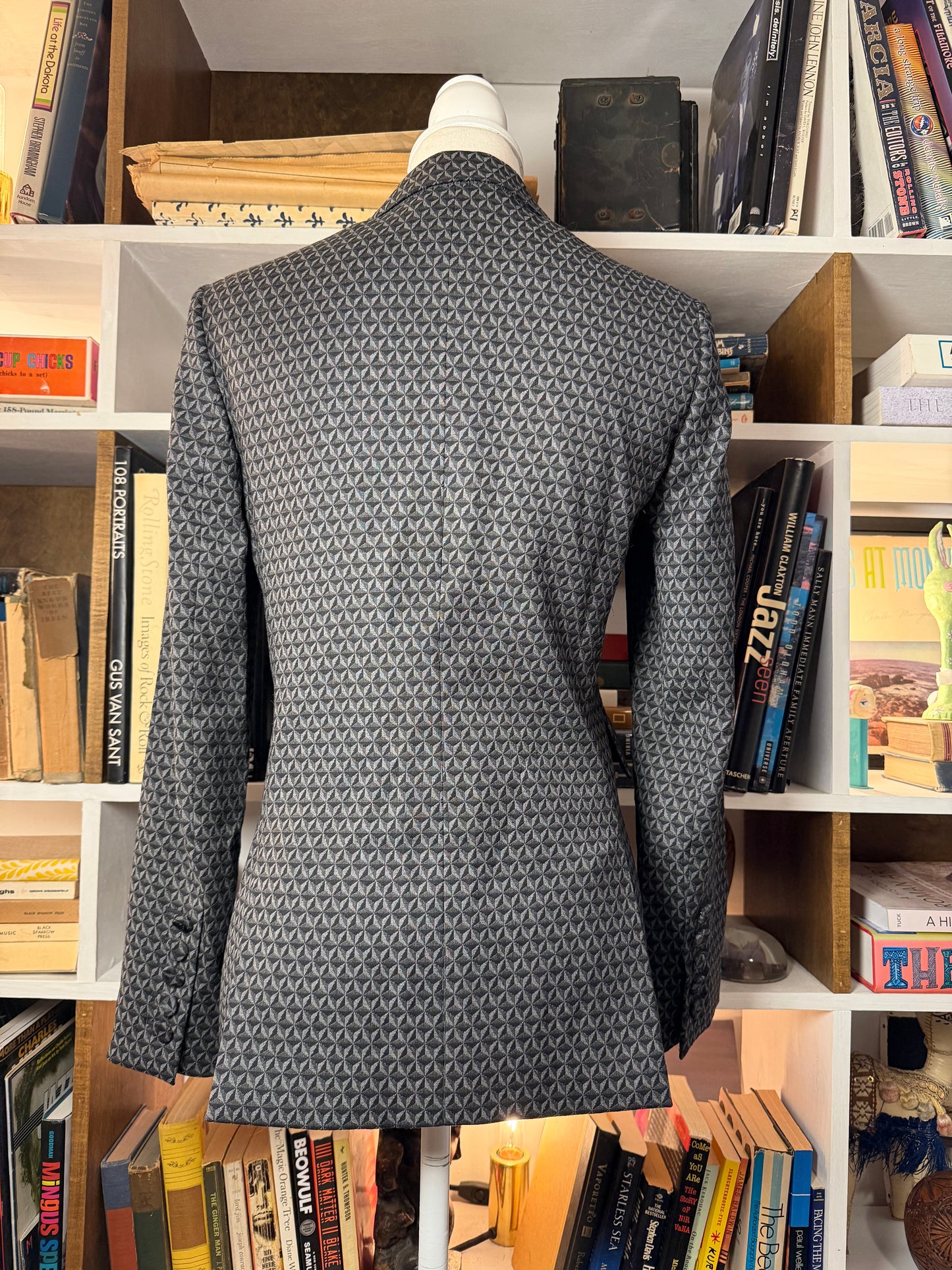 Gucci 2015 Wool Geometric Woven Blazer