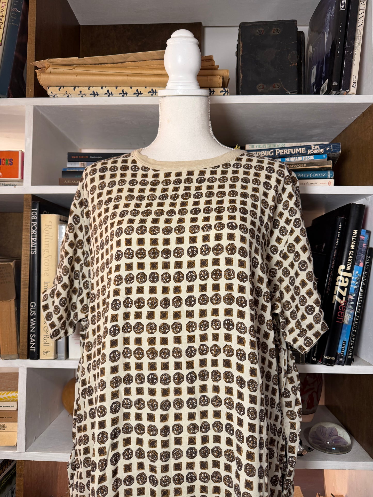 45R patterned t shirt dress