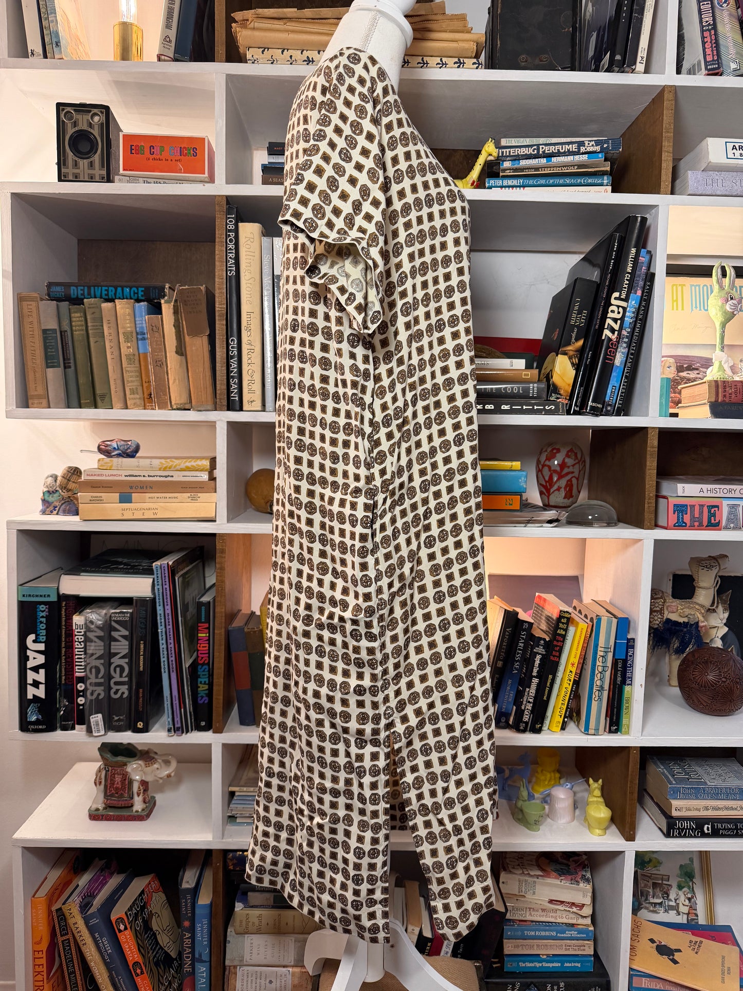 45R patterned t shirt dress