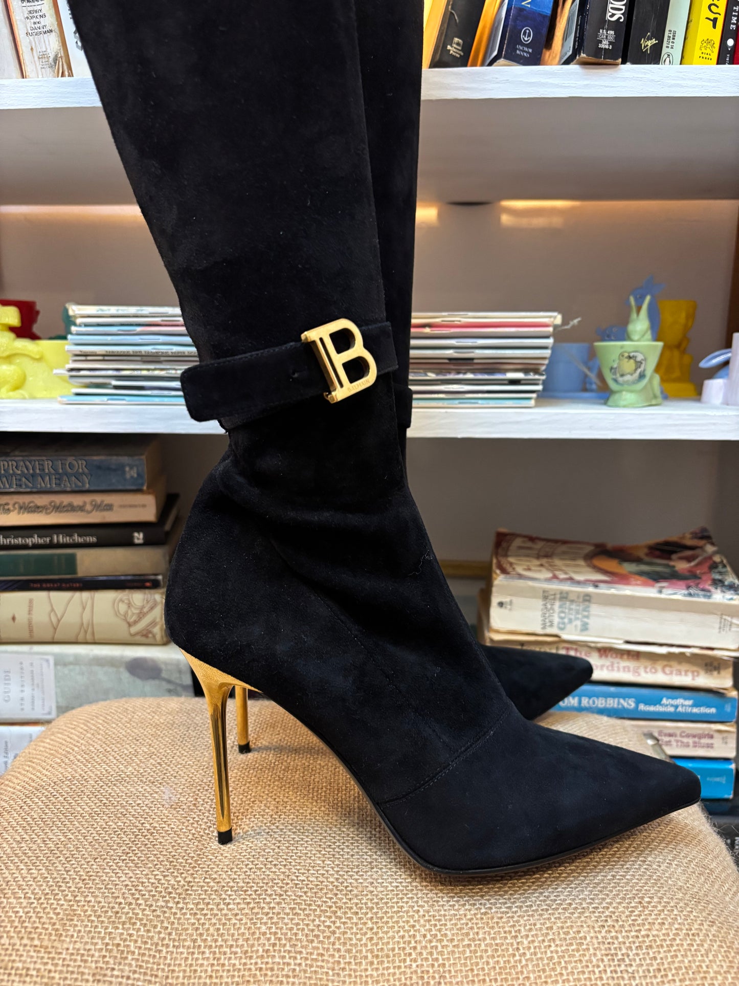 Balmain Raven Over The Knee Boot 36