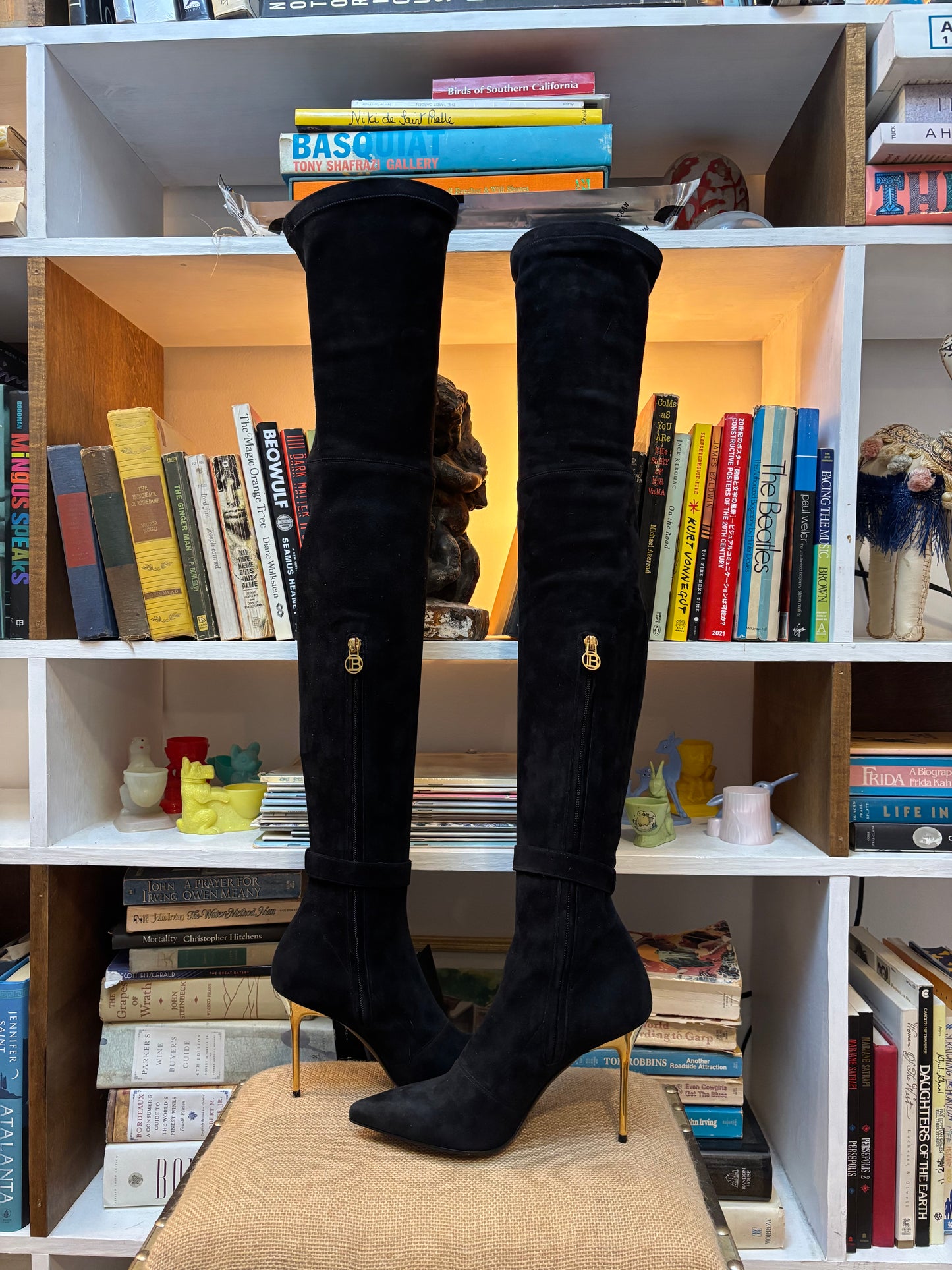 Balmain Raven Over The Knee Boot 36