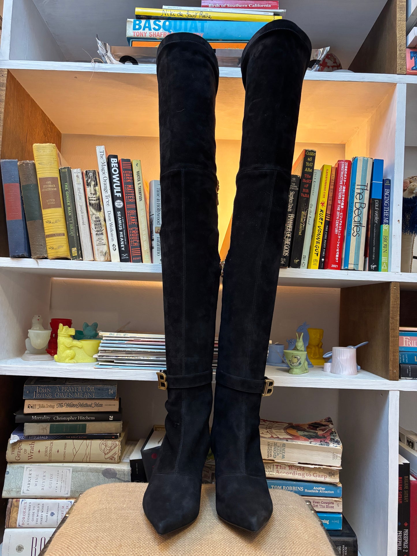 Balmain Raven Over The Knee Boot 36