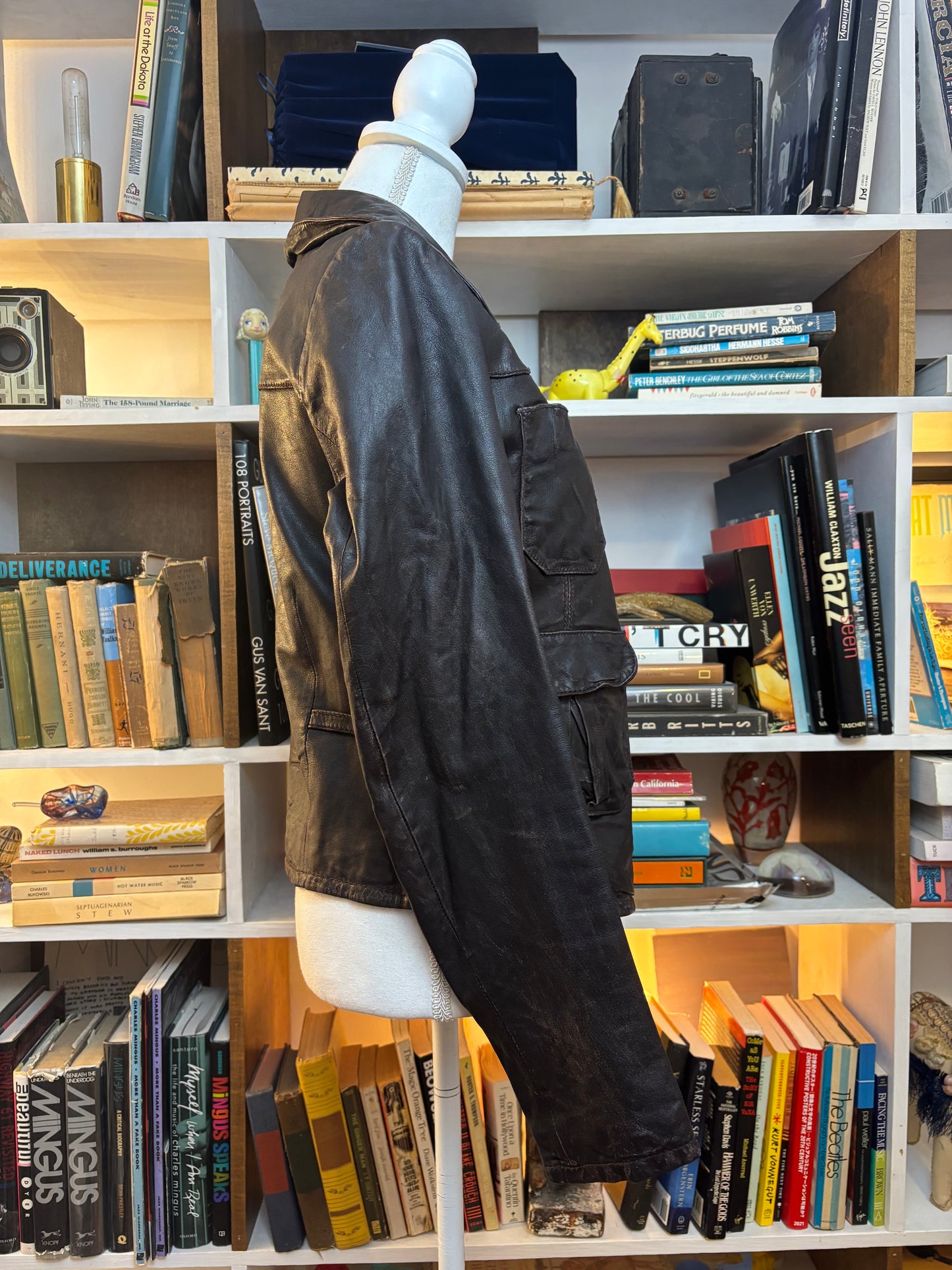 Cropped Leather Jacket