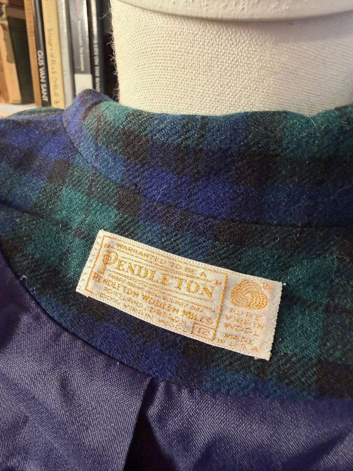 1970s Pendleton Black Watch Plaid Wool Skirt Suit