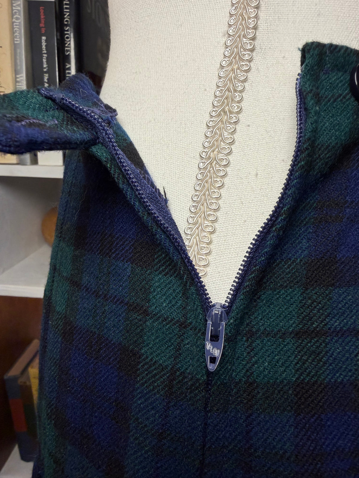 1970s Pendleton Black Watch Plaid Wool Skirt Suit