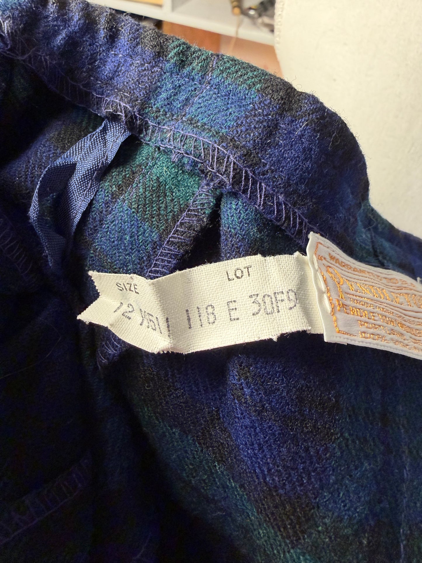 1970s Pendleton Black Watch Plaid Wool Skirt Suit