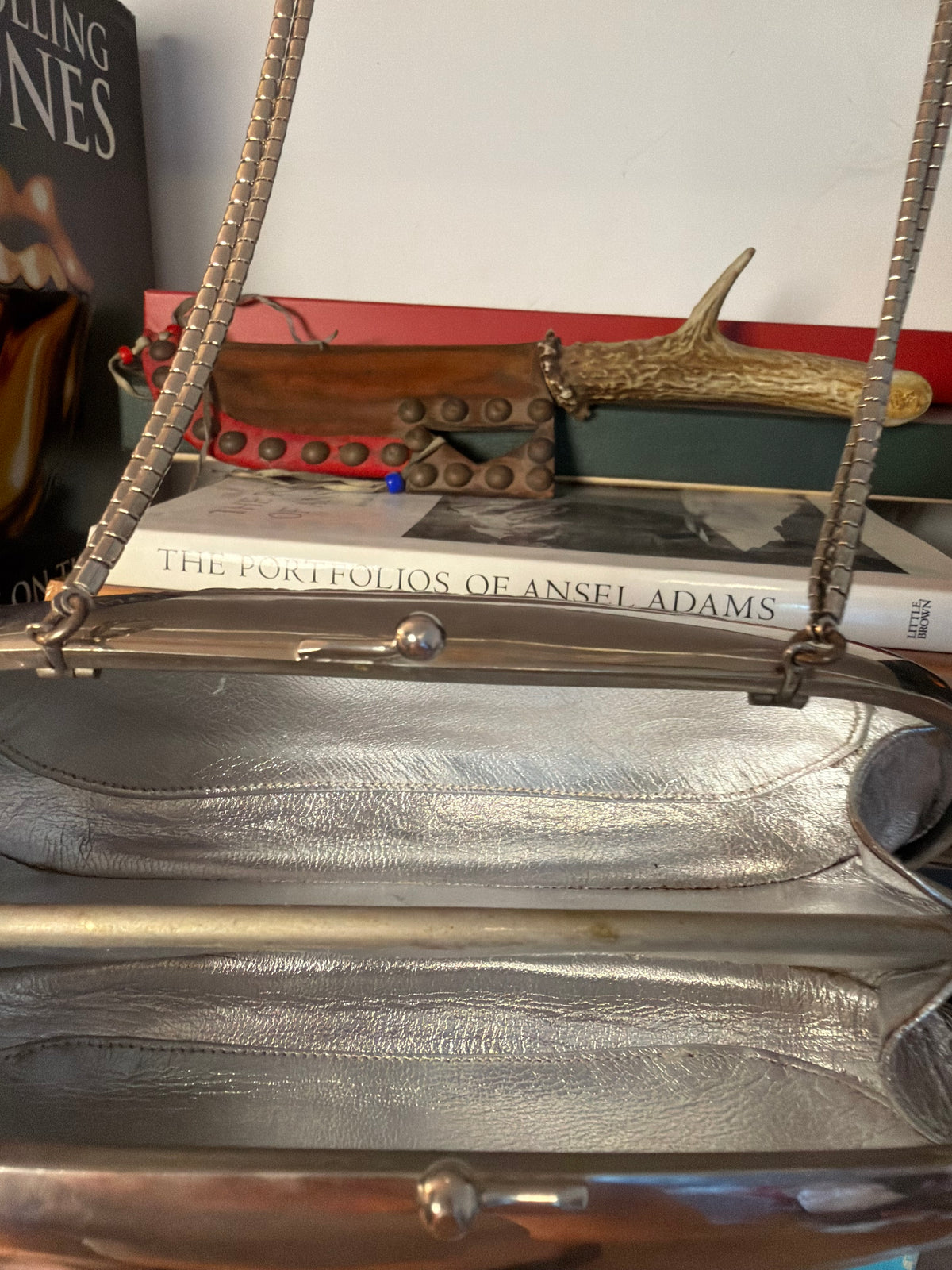 Judith Leiber Vintage Silver Filigree Minaudière Clutch