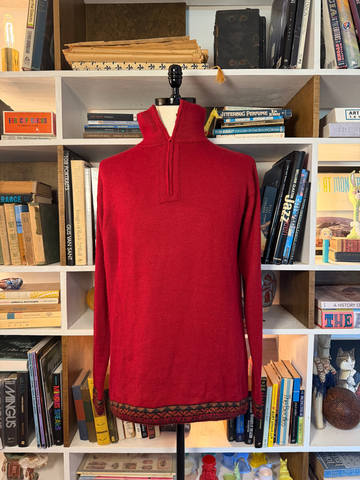 Alpaca Quarter-Zip Sweater