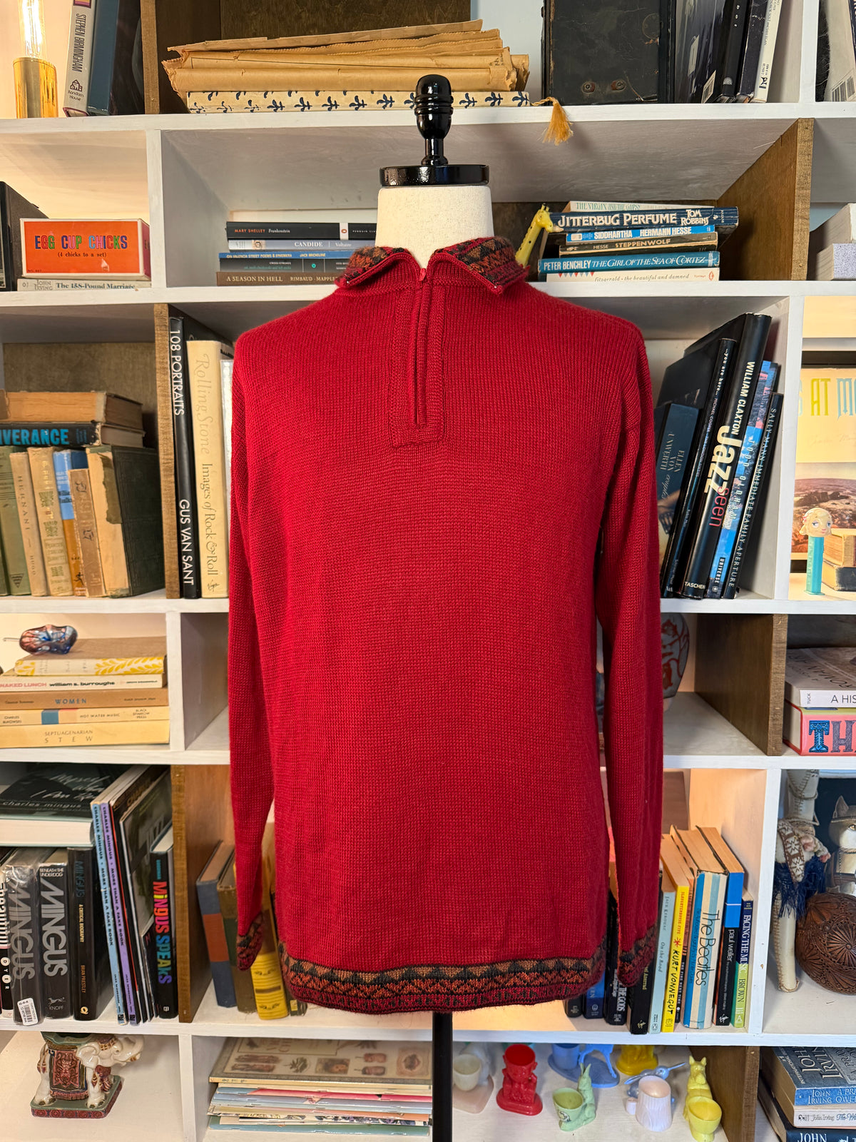 Alpaca Quarter-Zip Sweater