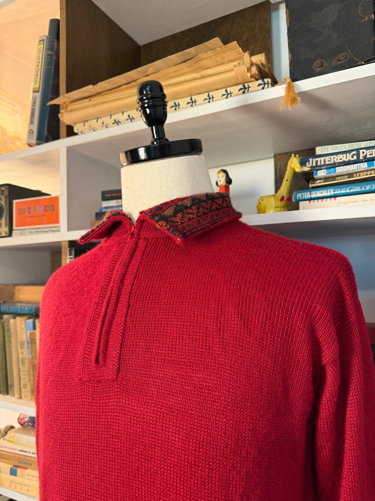 Alpaca Quarter-Zip Sweater