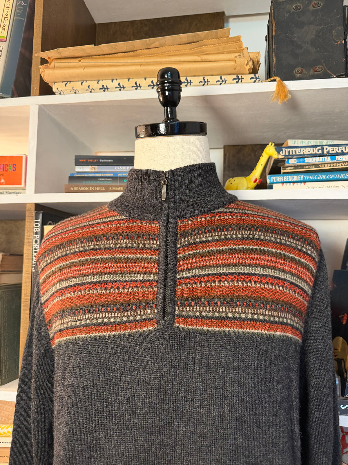 Alpaca Quarter-Zip Sweater