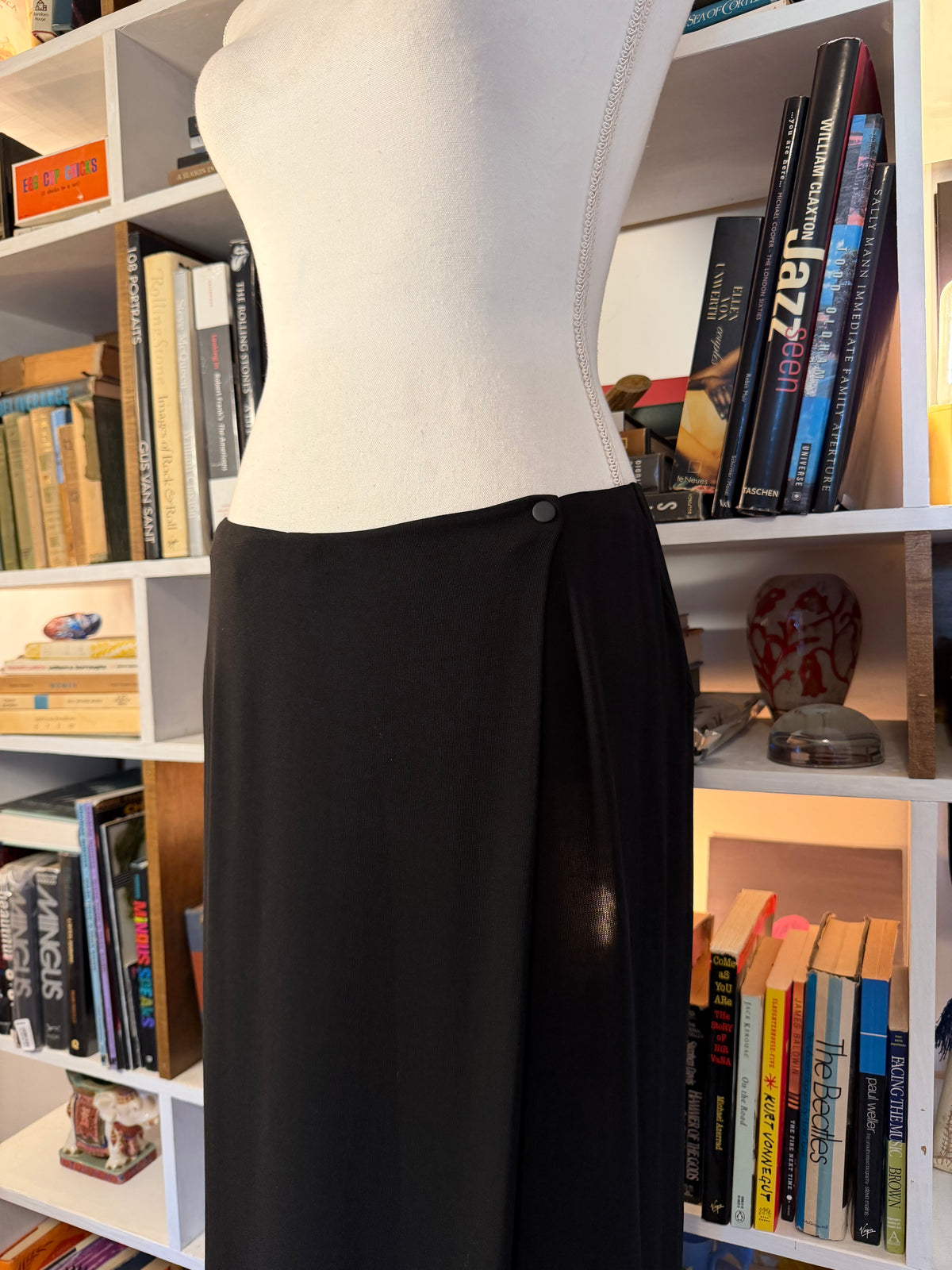 Giorgio Armani Black Floor-Length Maxi Skirt 46