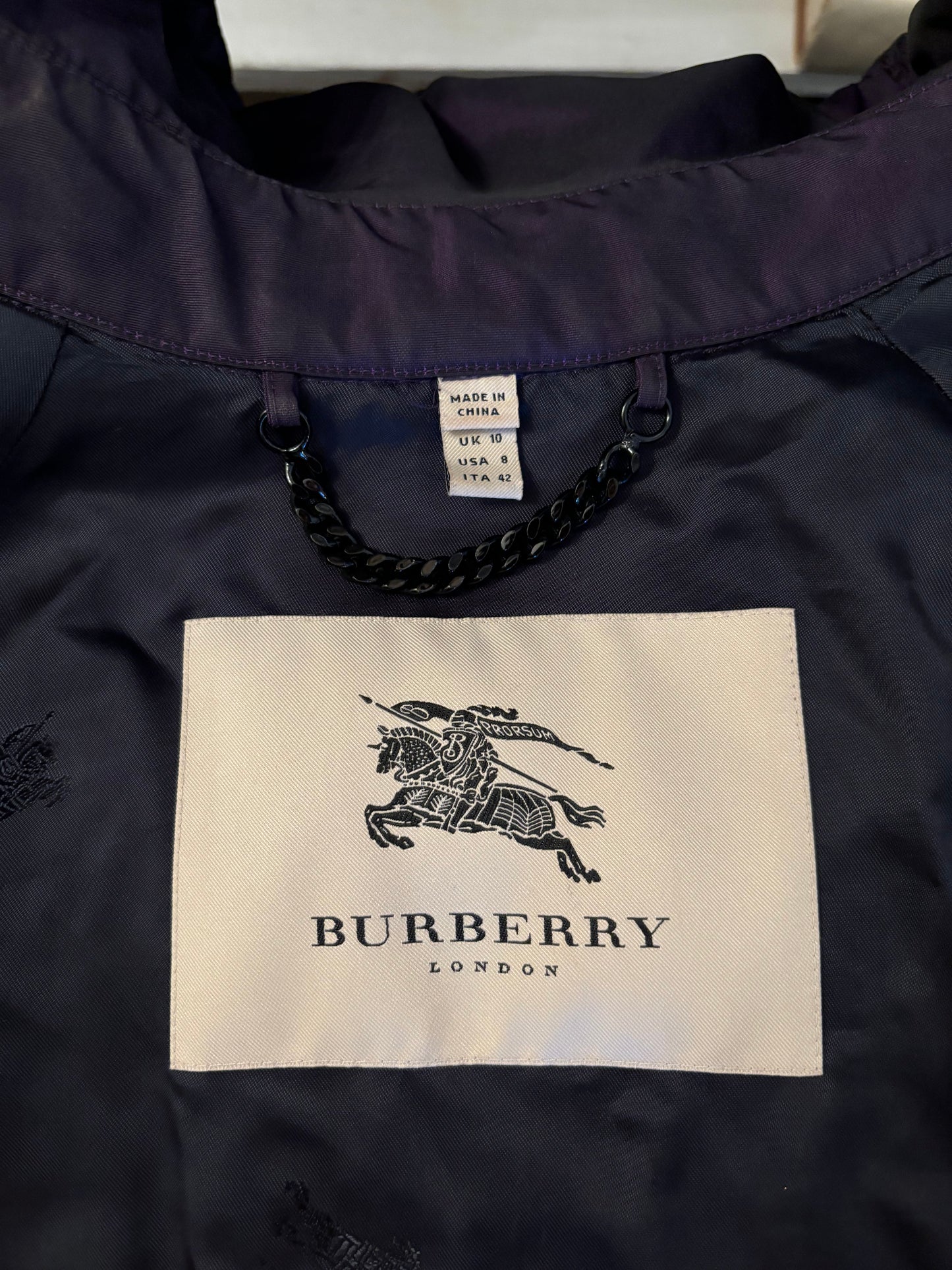 Burberry London Purple Trench
