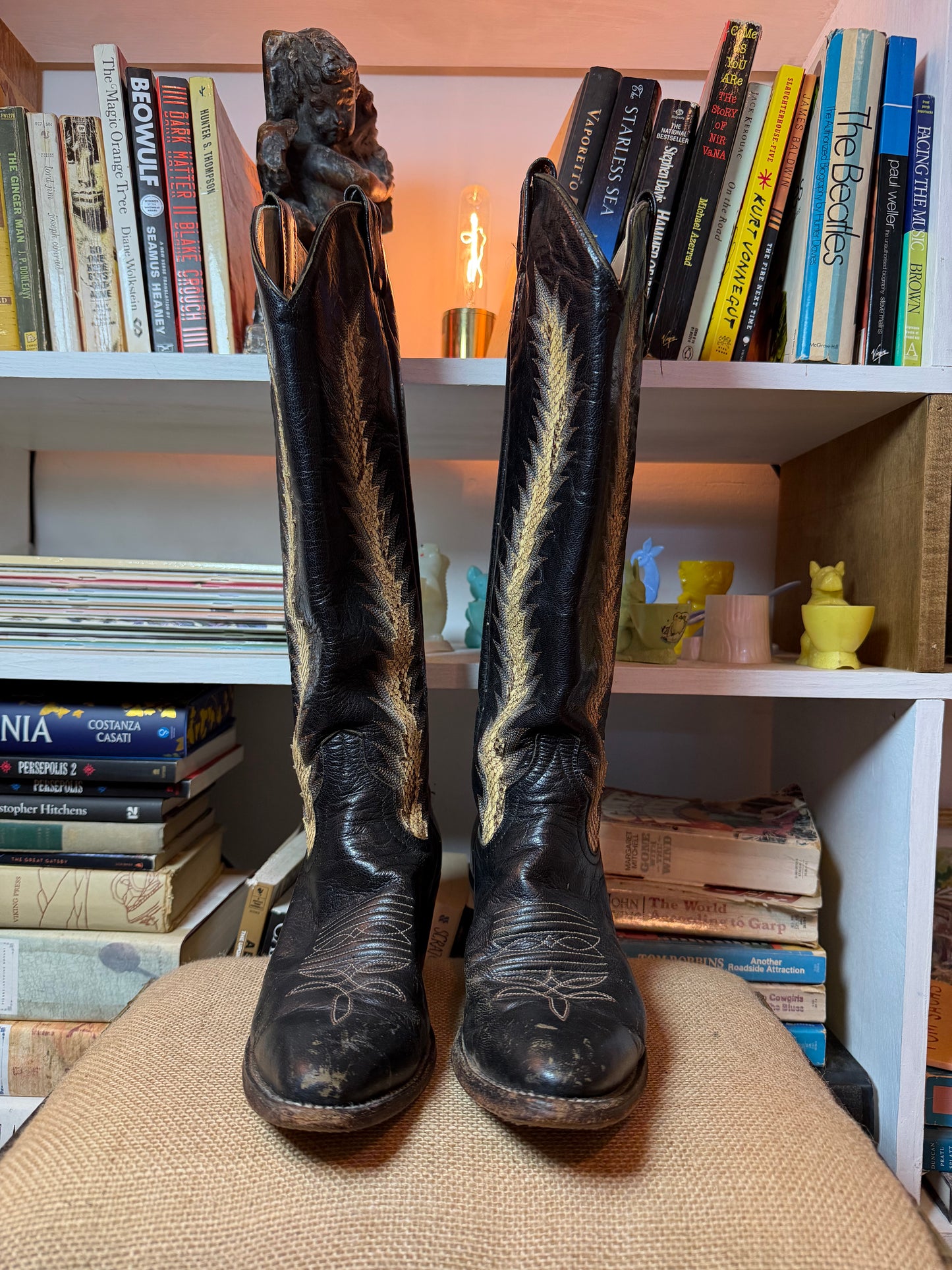 Larry Mahan Vintage Cowboy Boots 8