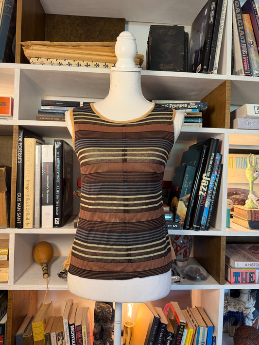 ANTIPAST mesh striped tank
