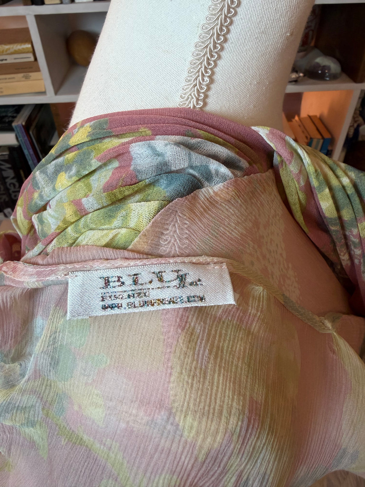 Blu Firenze Silk Floral Tiered Ruffle Dress