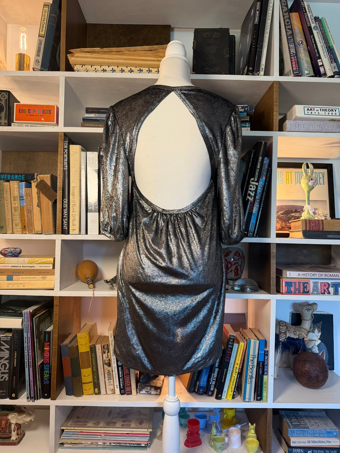 Michelle Mason Silver Mini Dress