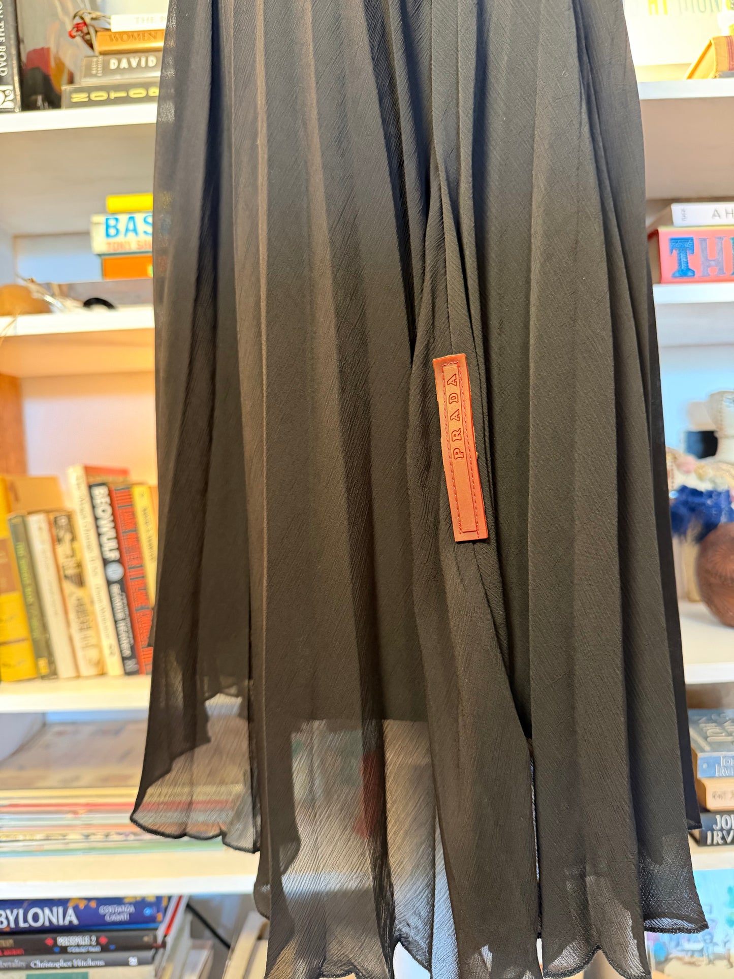 Prada Pleated Chiffon Dress