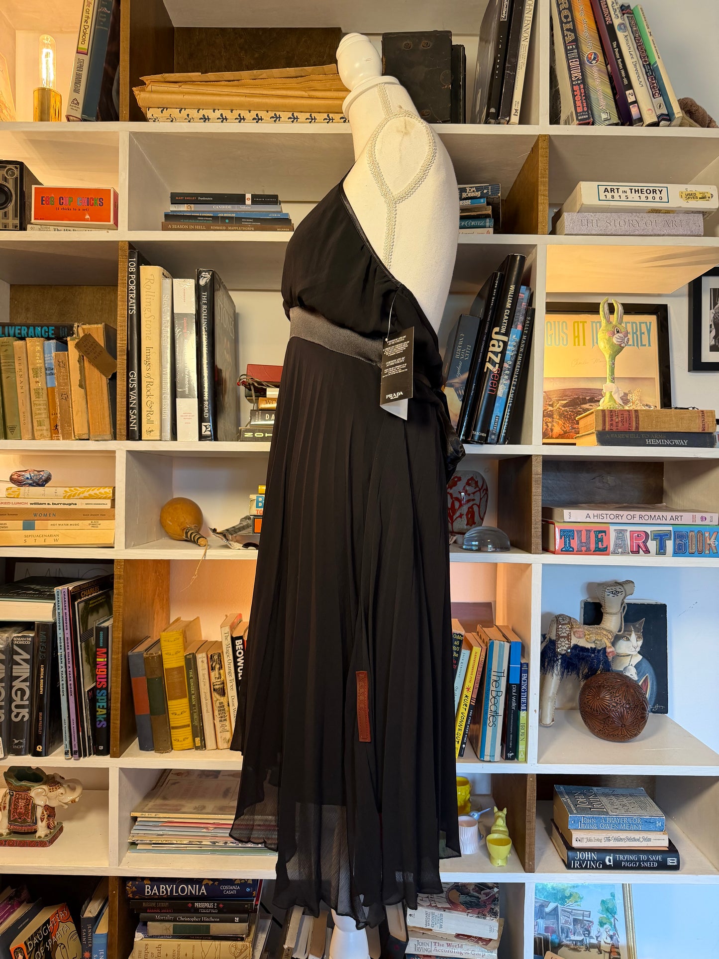 Prada Pleated Chiffon Dress