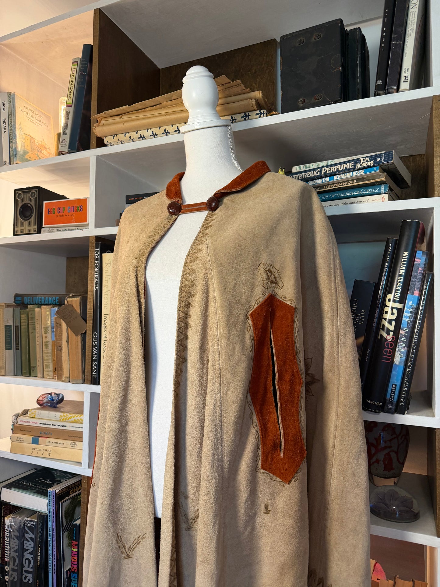 Vintage Suede Poncho