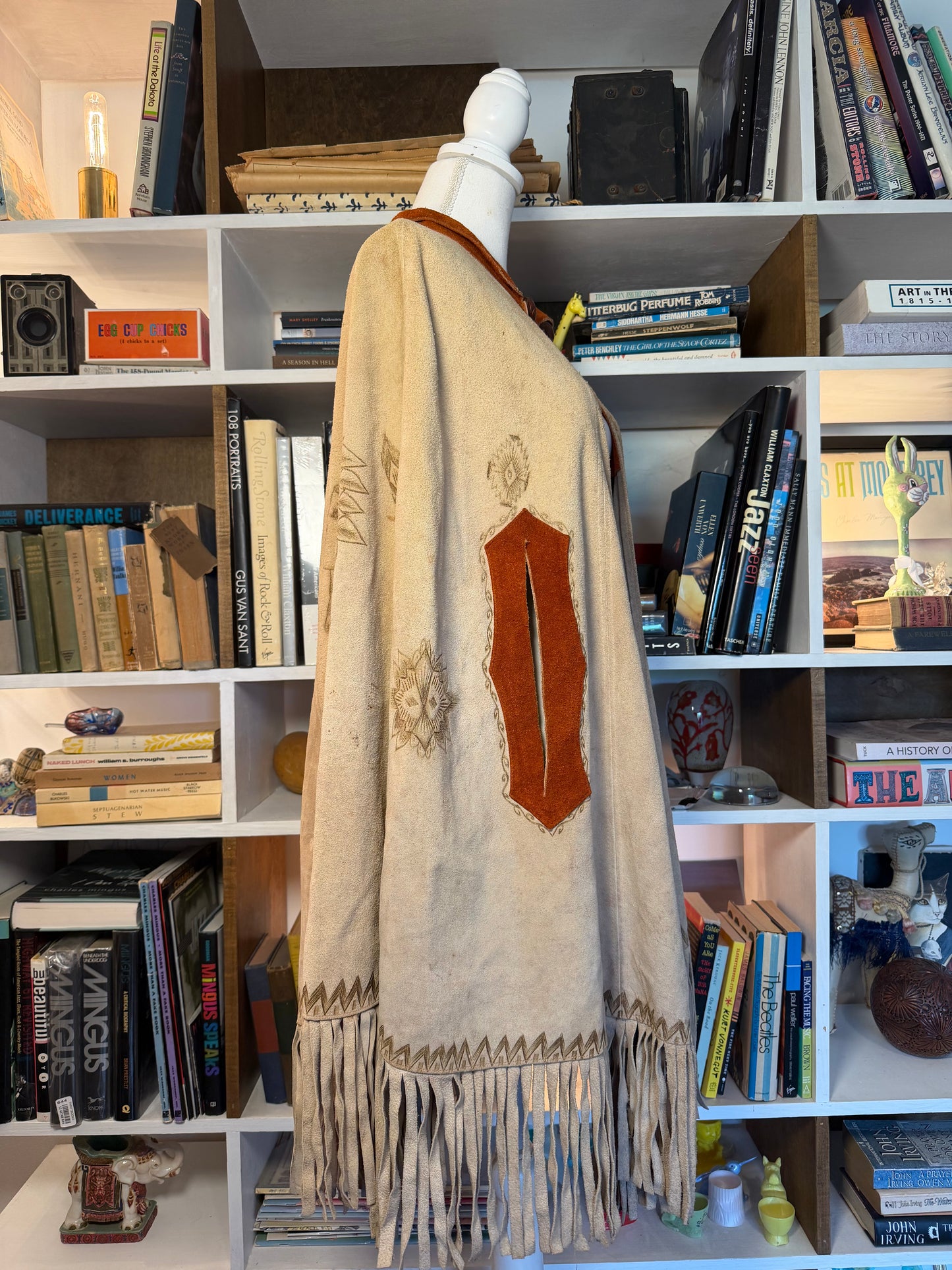 Vintage Suede Poncho