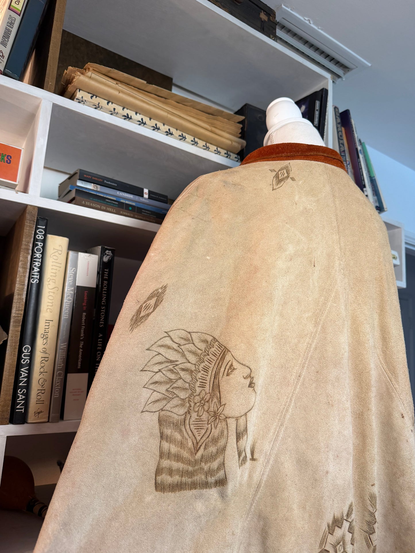Vintage Suede Poncho