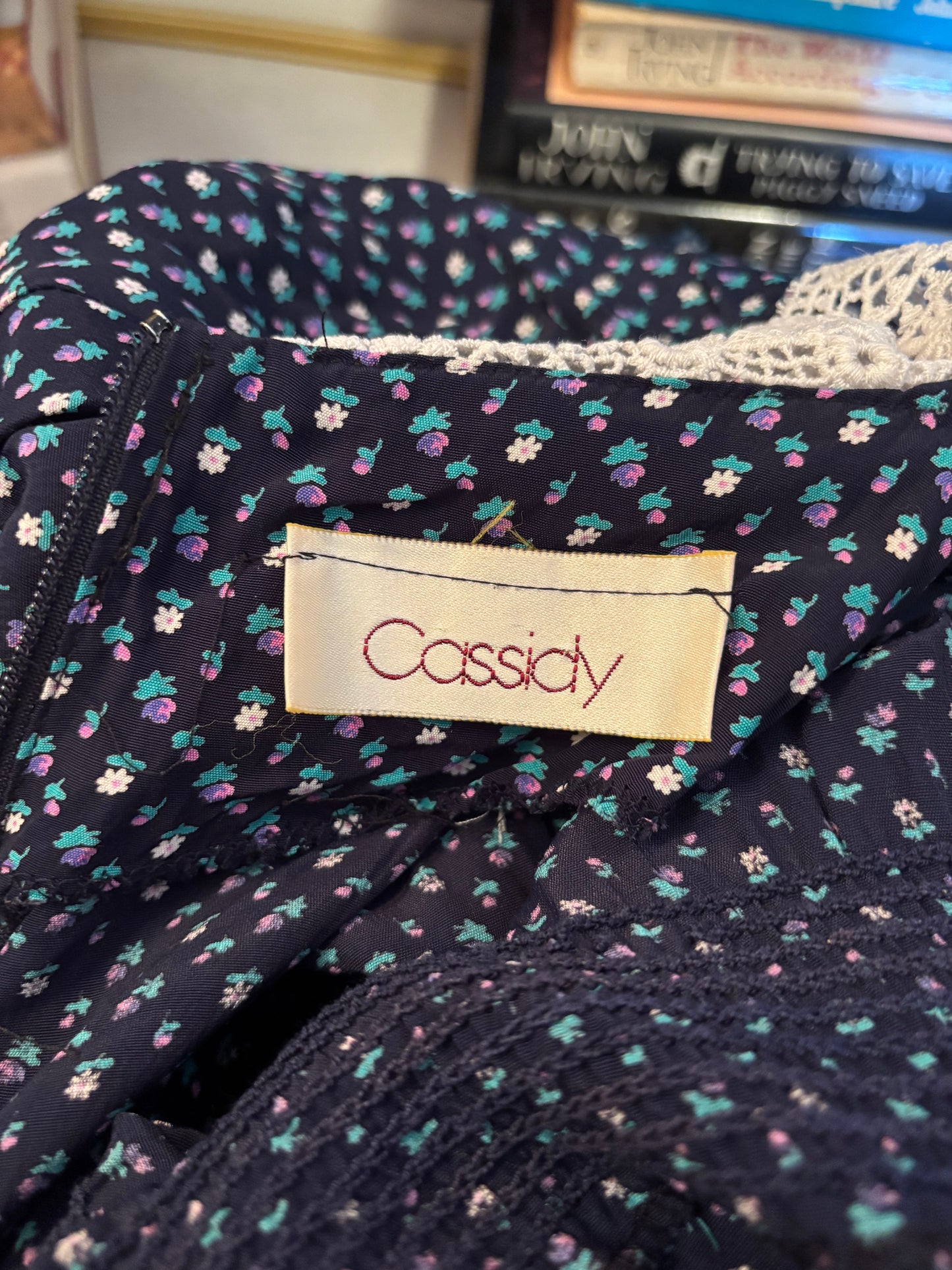 Cassidy 1980's Lace Collared Dress