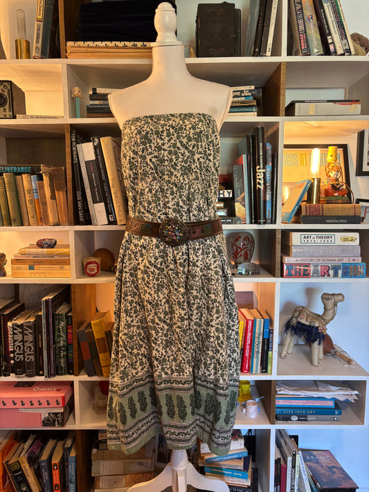 Strapless Floral Dress