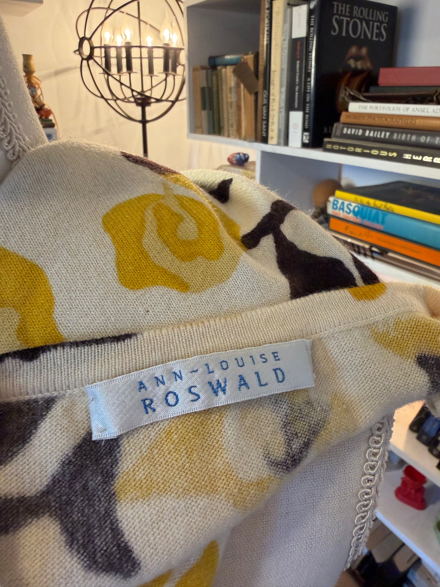 Ann Louise Roswald Cashmere Floral Top