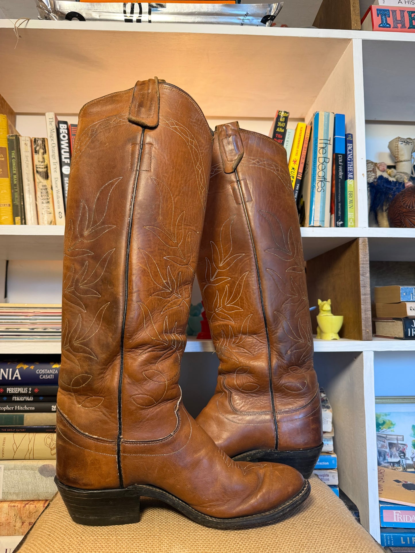 The Tackeria Vintage Mule Cowboy Boots 9.5