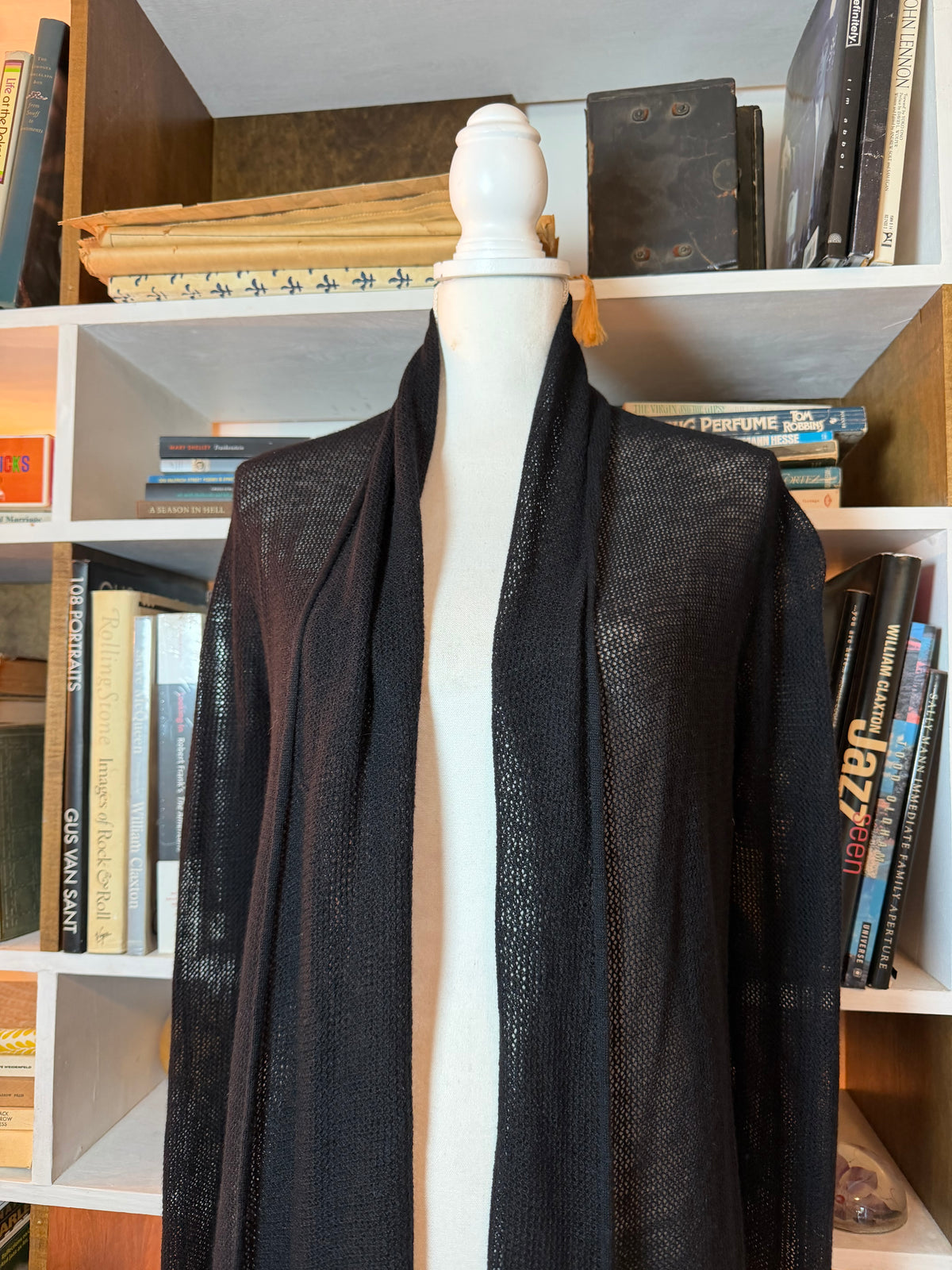 Donna Karan Cashmere Open Knit Cardigan