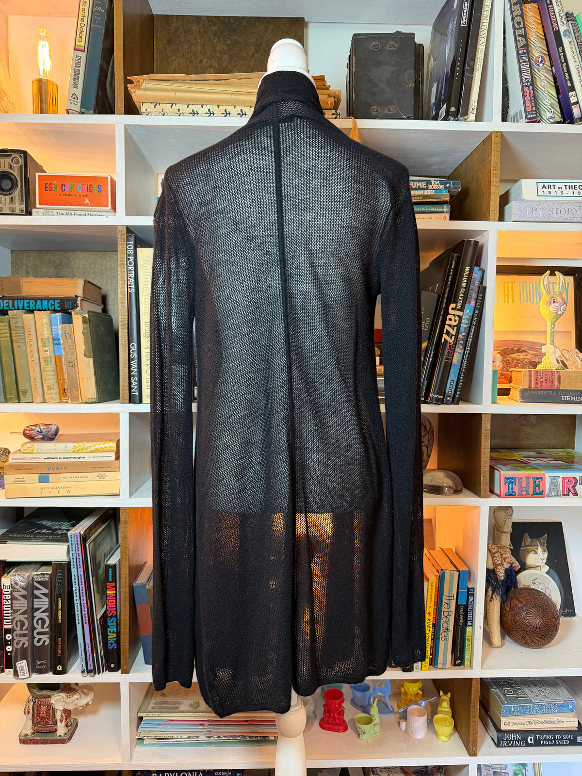 Donna Karan Cashmere Open Knit Cardigan