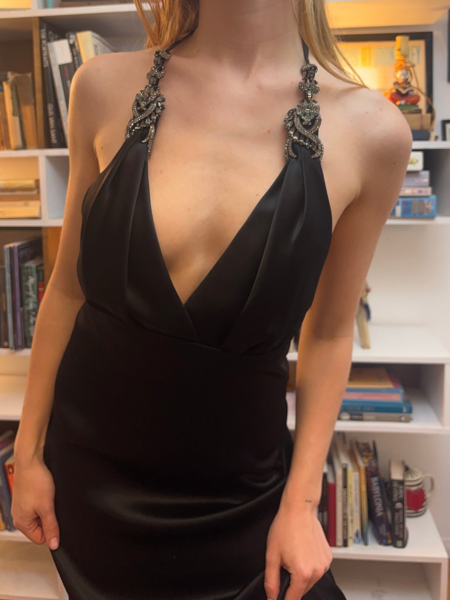 Badgley Mischka Satin Gown