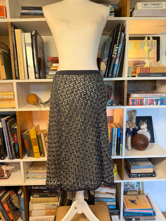 Maria Pinto Leather Skirt Lined Size 12