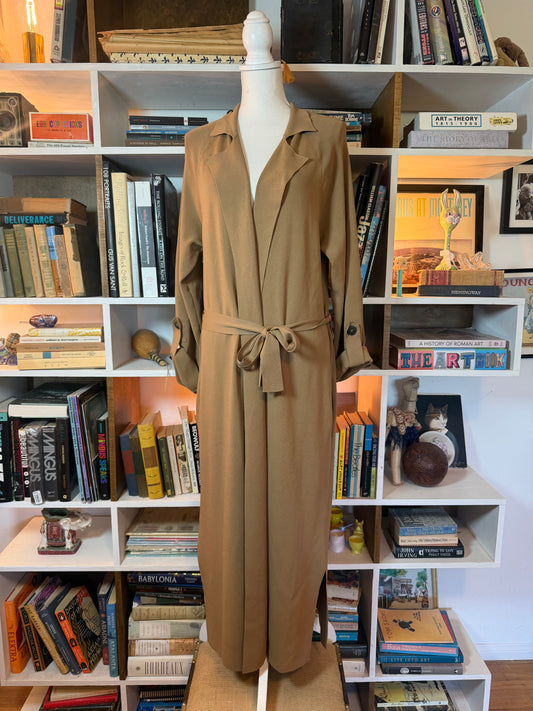Massimo Dutti Brown Knit Trench Coat
