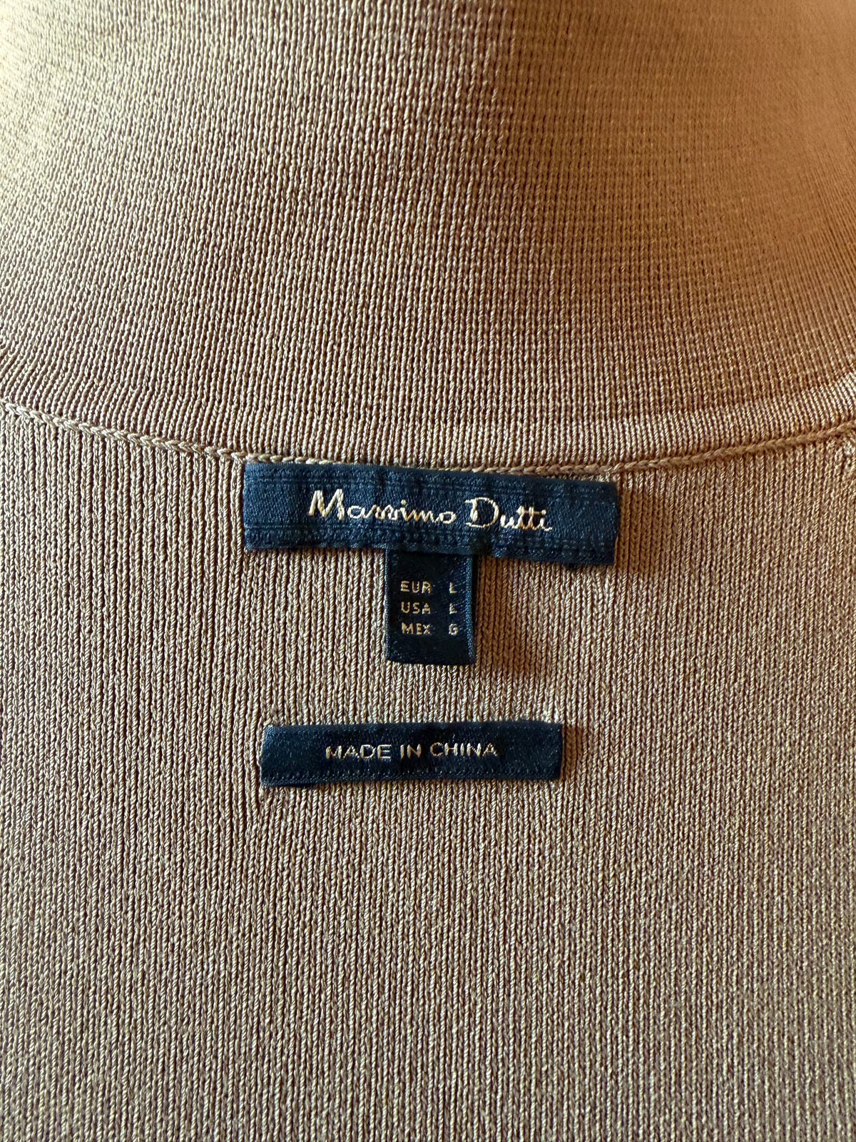Massimo Dutti Brown Knit Trench Coat