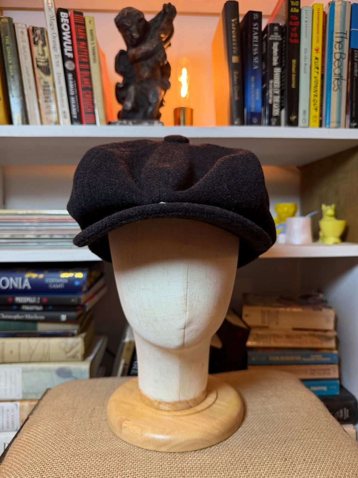 EK by New Era Black Wool Newsboy Cap