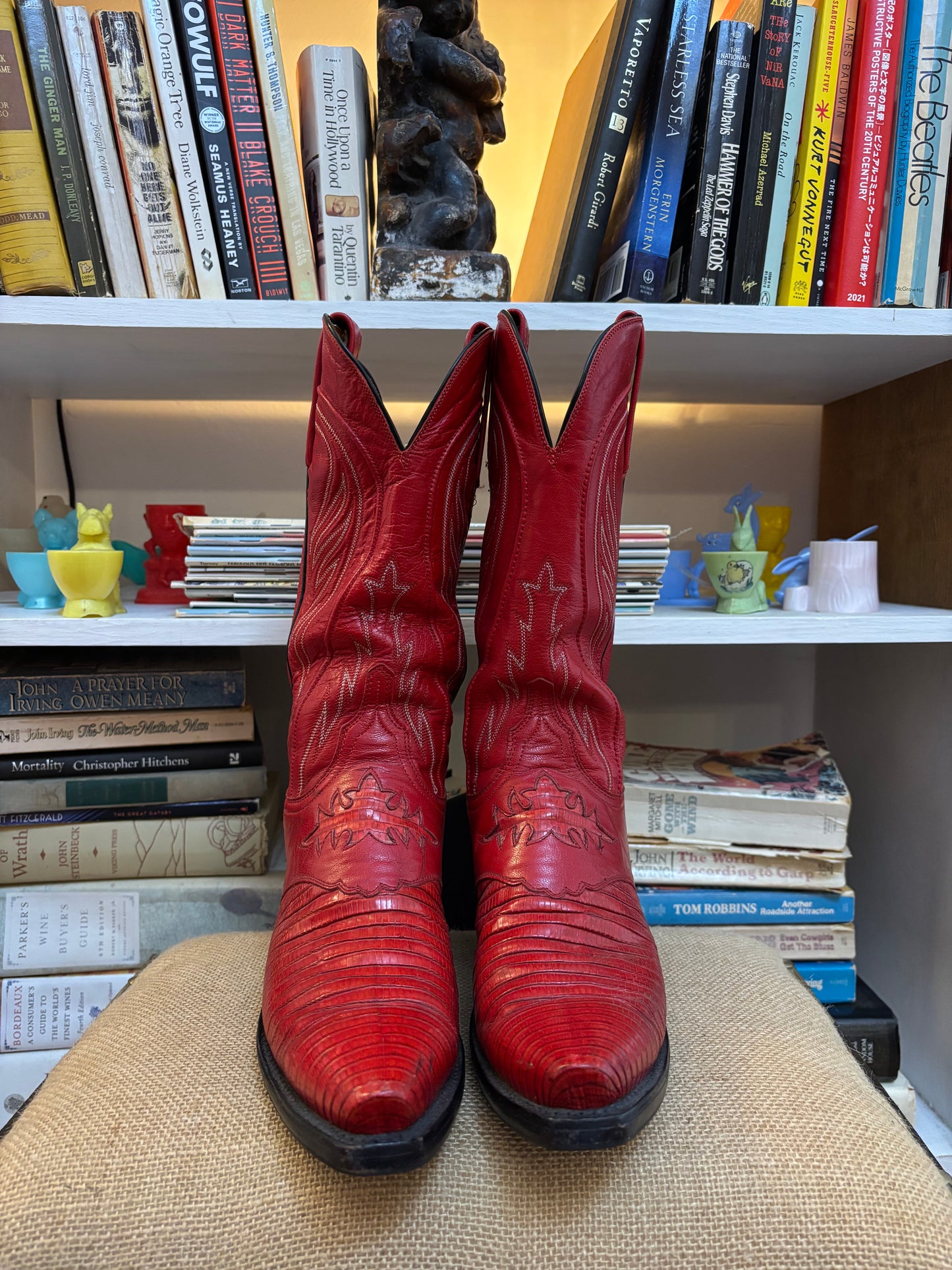 1883 Lucchese Red Cowboy Boots 7.5