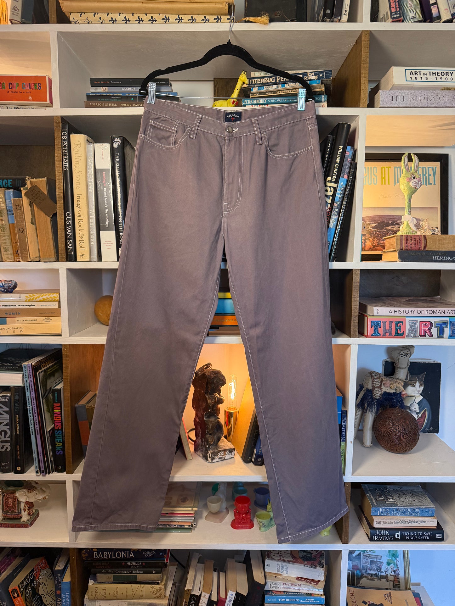 Noah Grey Contrast Stitch Jeans