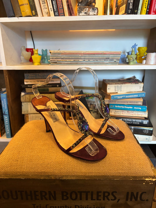 Jimmy Choo Bejeweled Sandals 40