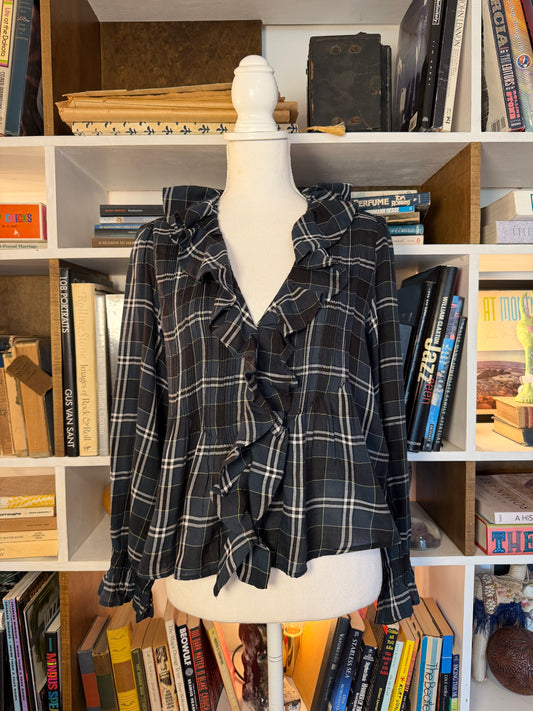 Doen Hardy Plaid Ruffle Top