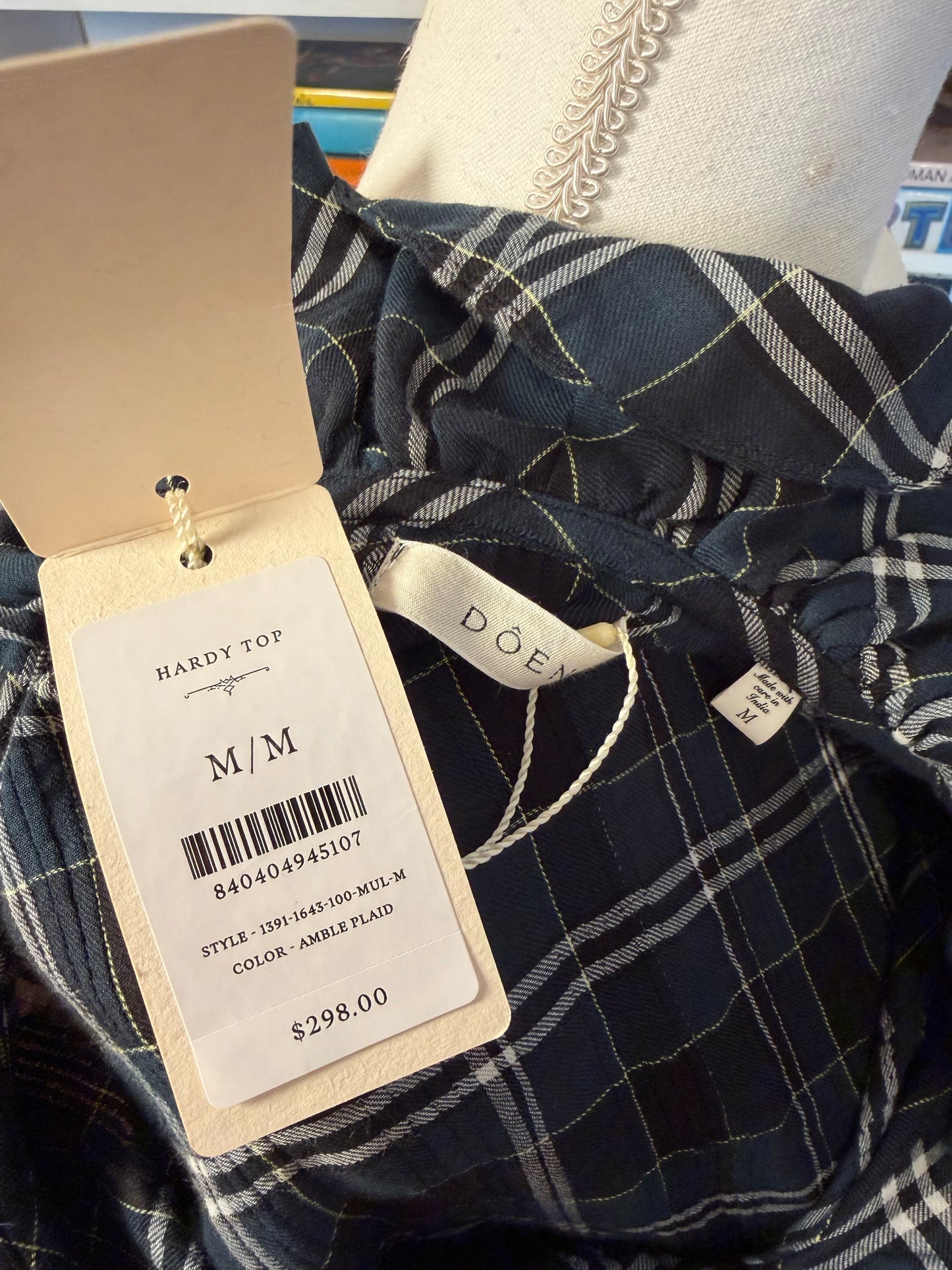 Doen Hardy Plaid Ruffle Top
