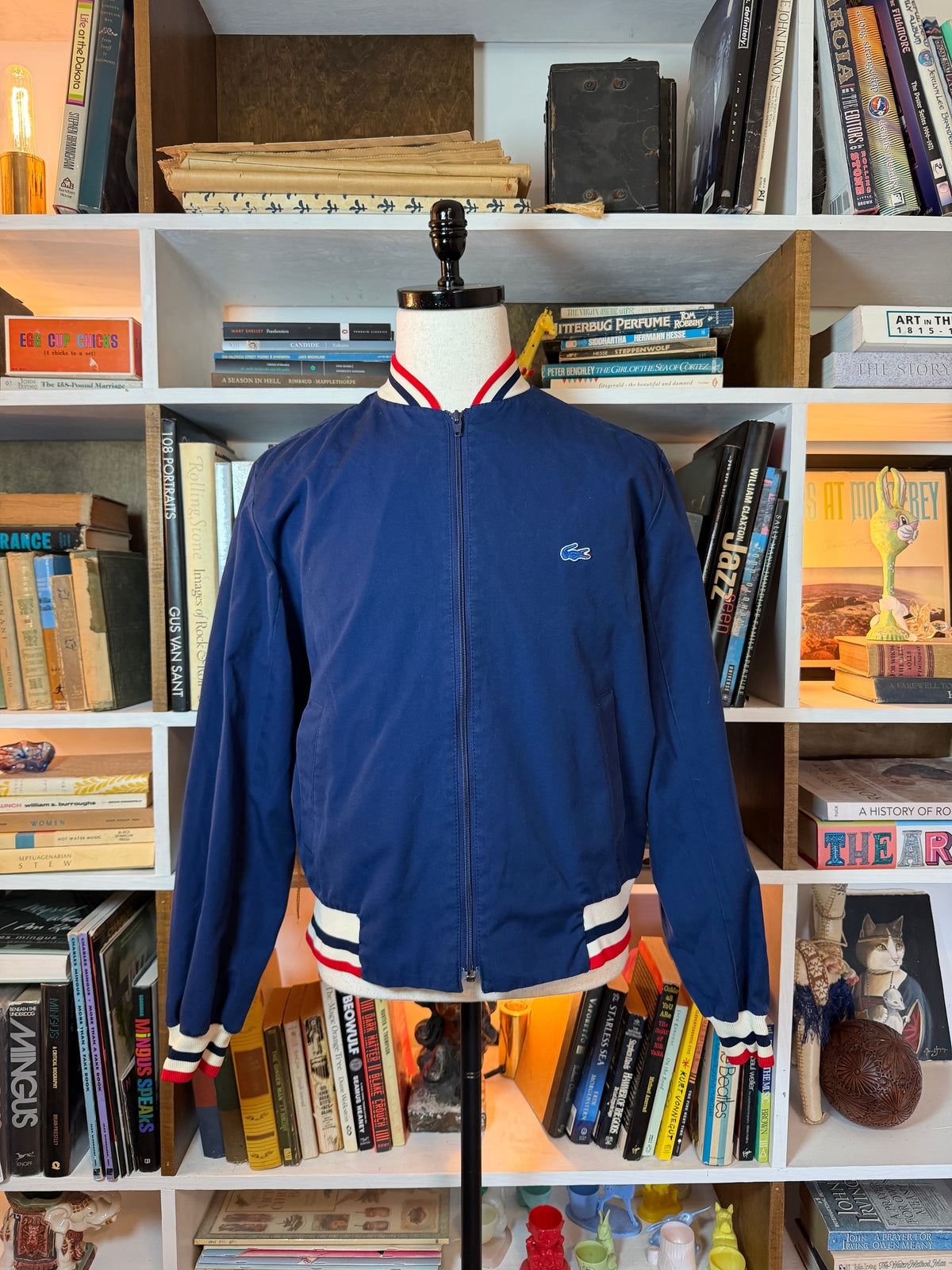 IZOD Lacoste Tri-Stripe Bomber Jacket
