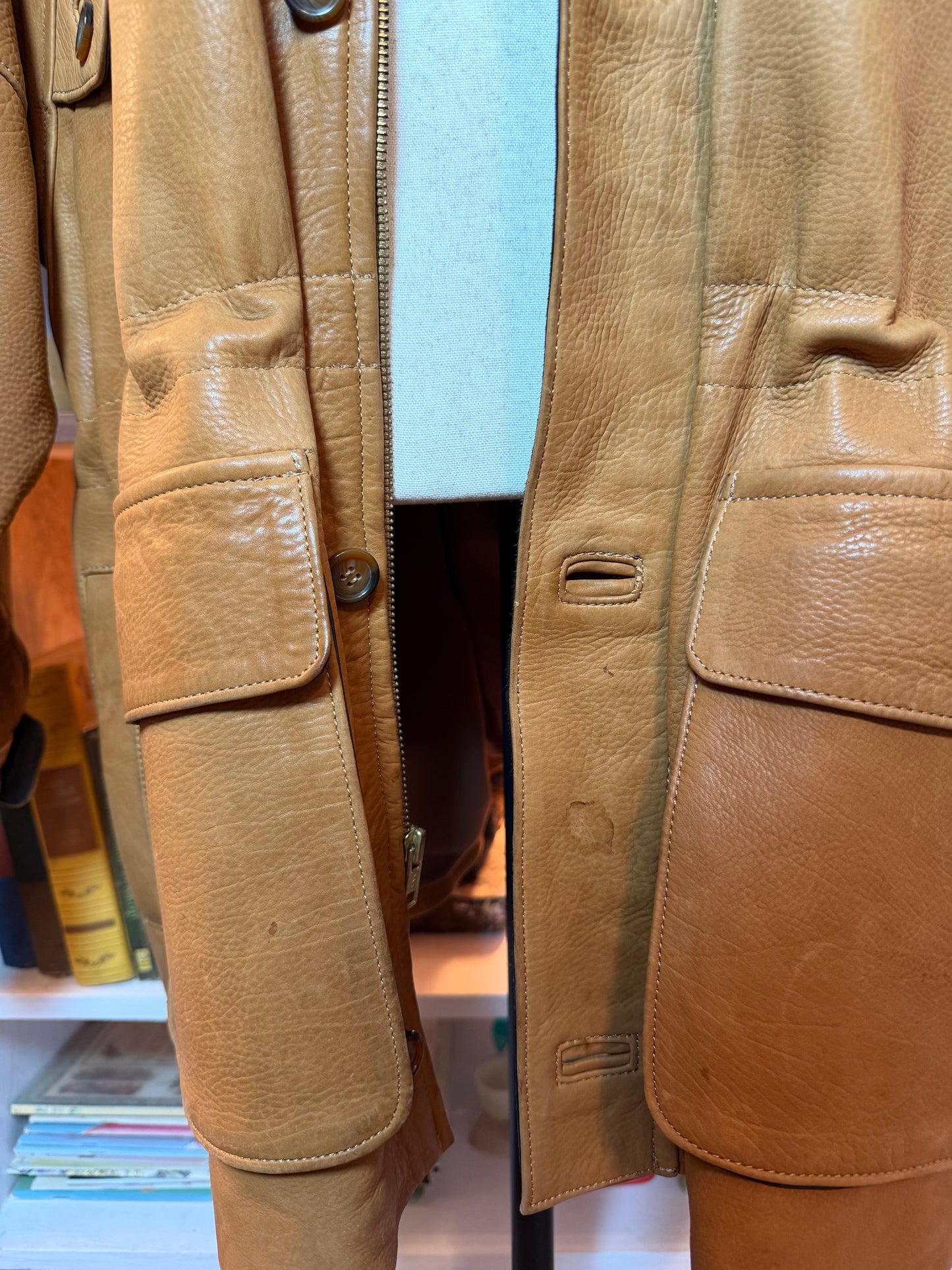 leather field jacket